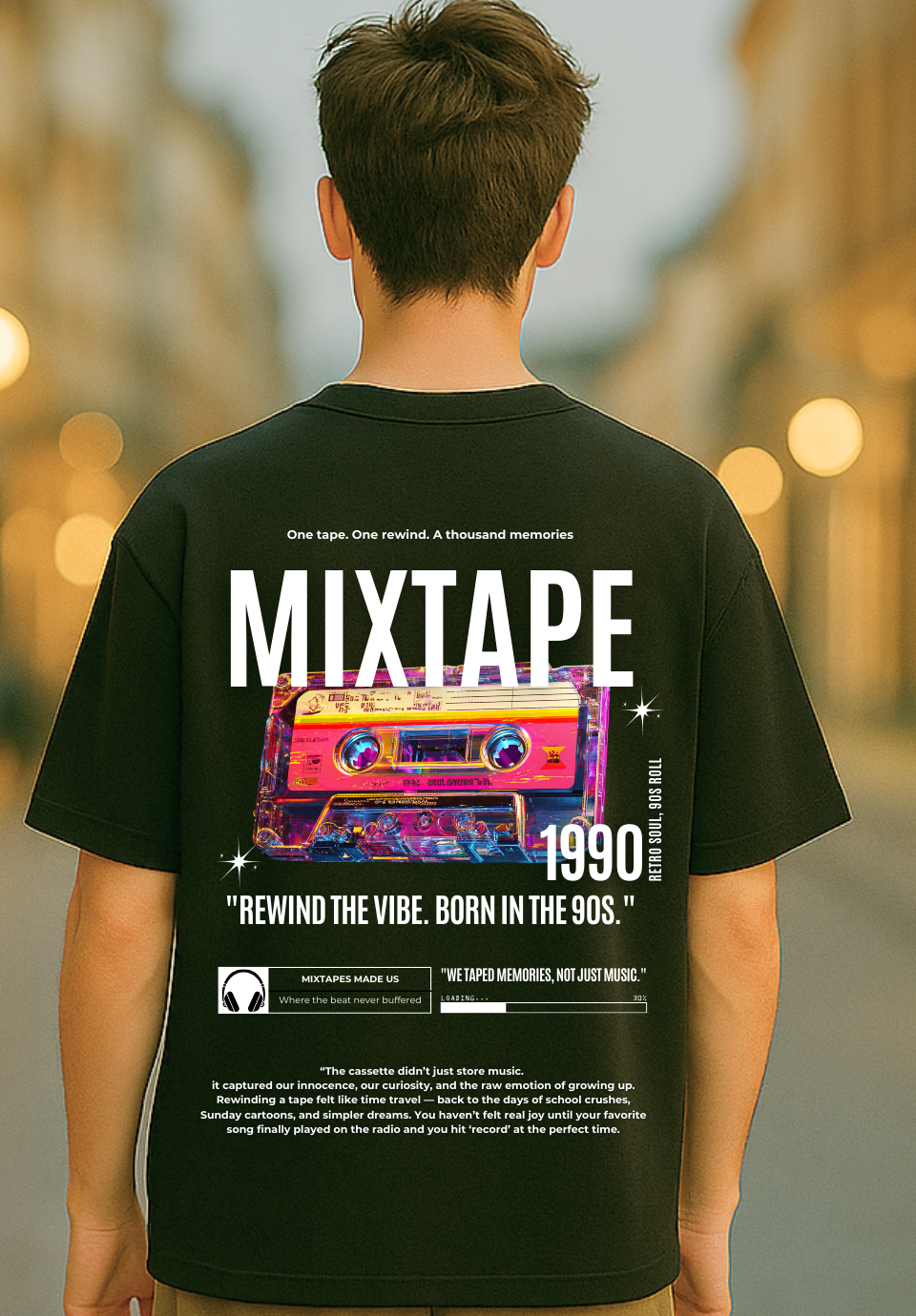Mixtape 1990 – Oversized Streetwear Tee