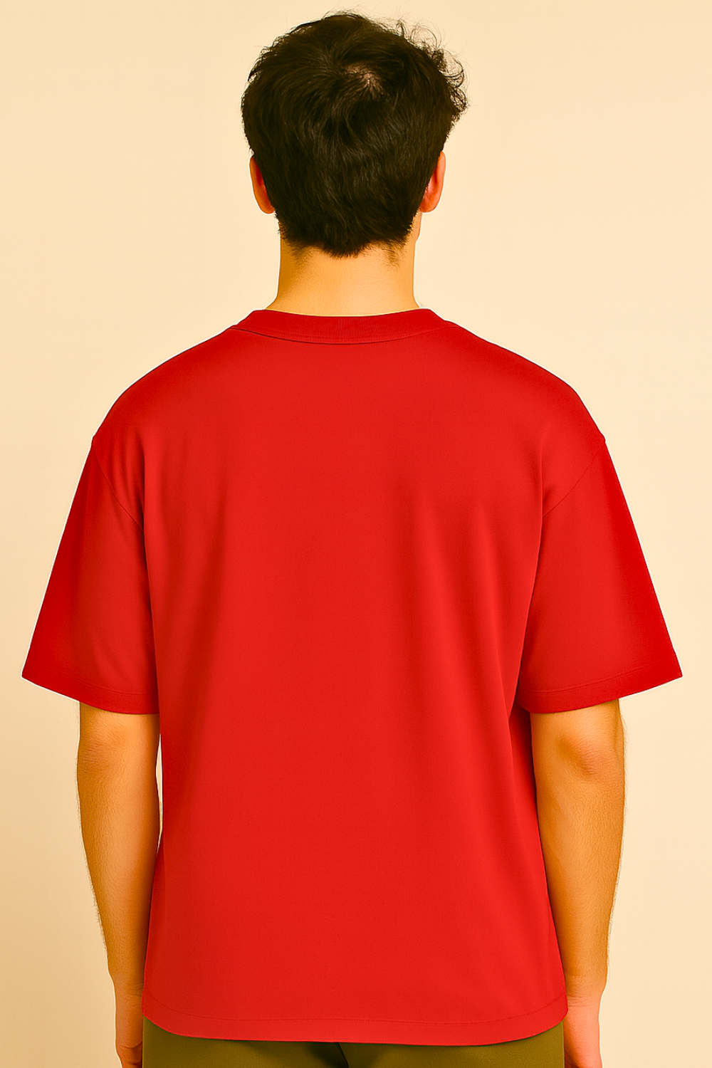 🔴 Red Oversized T-Shirt with Minimal Graphic