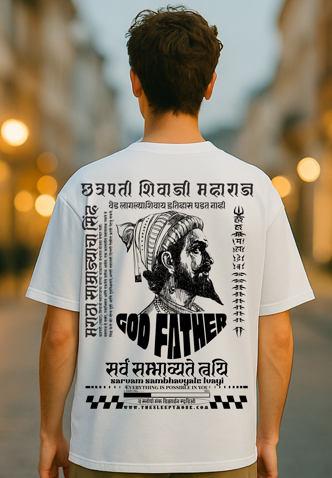 🖤 God Father – Chhatrapati Shivaji Maharaj Oversized Tee