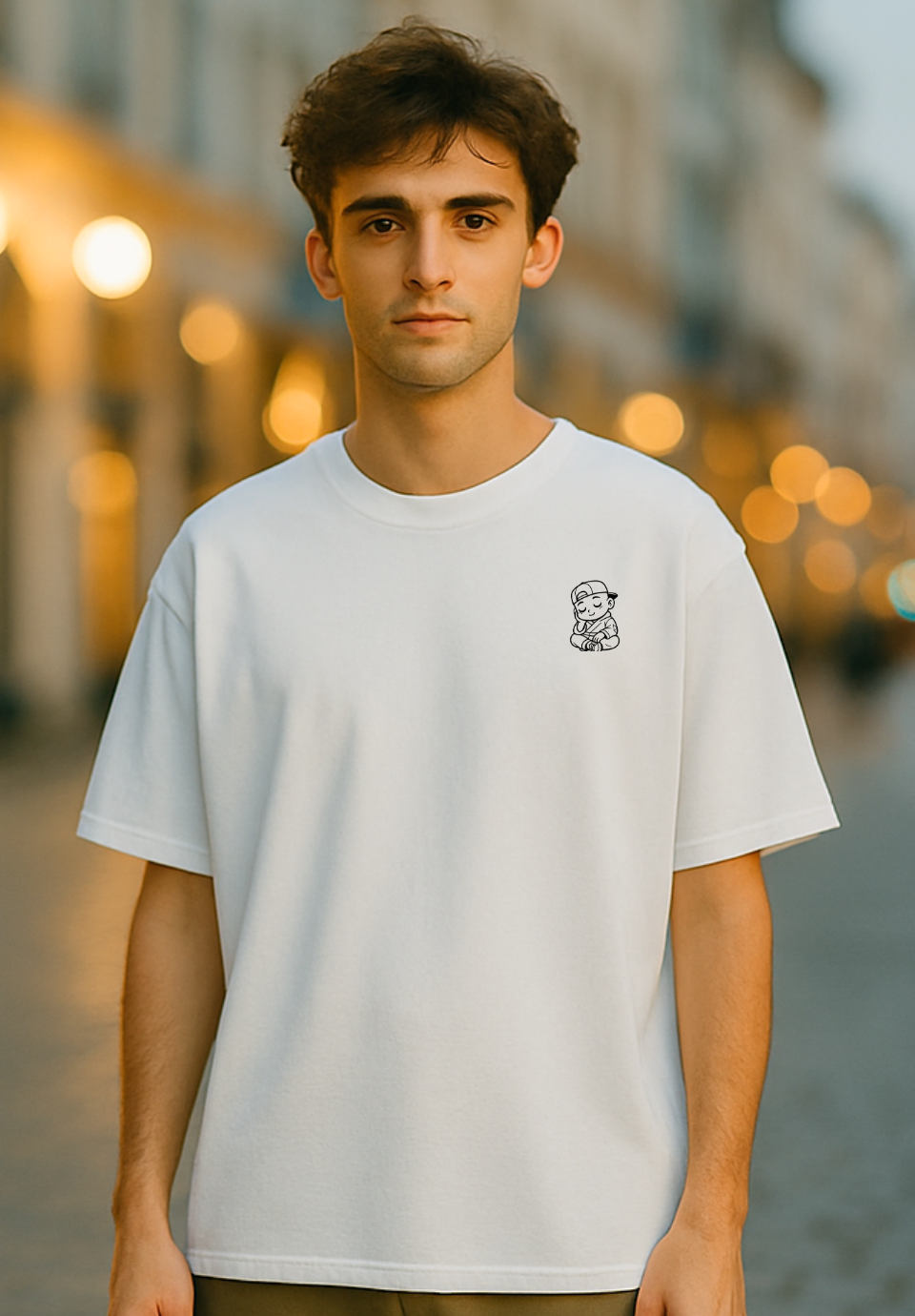Alpha Wolf Oversized T-Shirt – White Edition